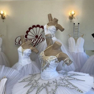 Ballet Costume Snowflakes Scene Snow Marie, Clara The Nutcracker Pas de deux P 0202B - image 2