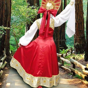 Russian folk costume “Berezka” for round dances R 0115B - image 5