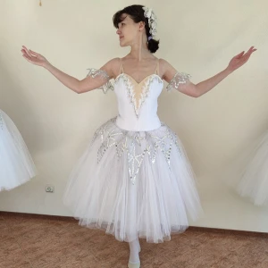 Ballet costume Marie/Clara scene snow 2 act.  snowflakes Nutcracker P 0202A - image 10