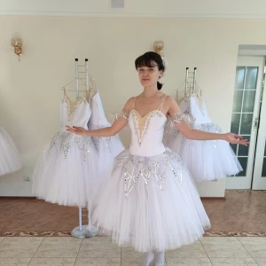 Ballet costume Marie/Clara scene snow 2 act.  snowflakes Nutcracker P 0202A - image 7