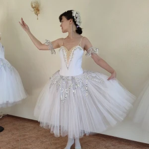 Ballet costume Marie/Clara scene snow 2 act.  snowflakes Nutcracker P 0202A - image 12